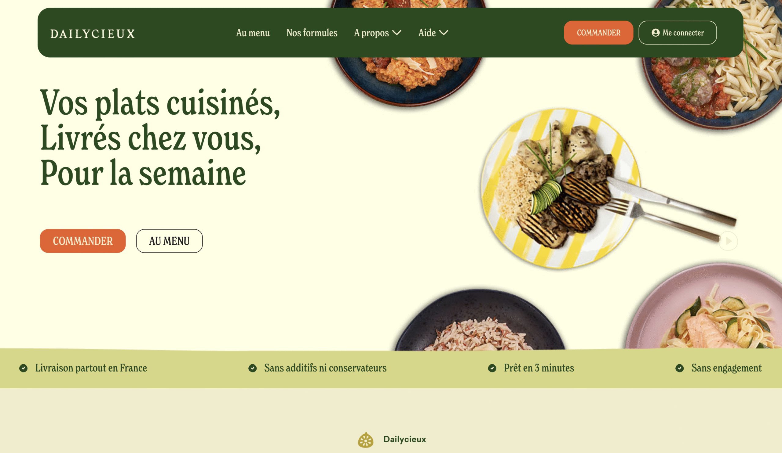 Exemple de site sombre sur écran